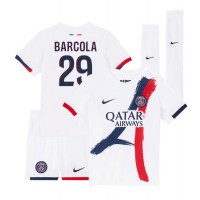 Dječji Nogometni Dres Paris Saint-Germain Bradley Barcola #29 Gostujuci 2024-25 Kratak Rukav (+ Kratke hlače)